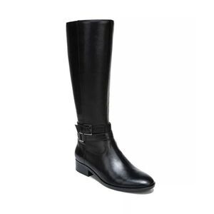 Naturalizer Women's Reid Wide Calf‎ Leather Tall Riding Boots Black Sz 5M